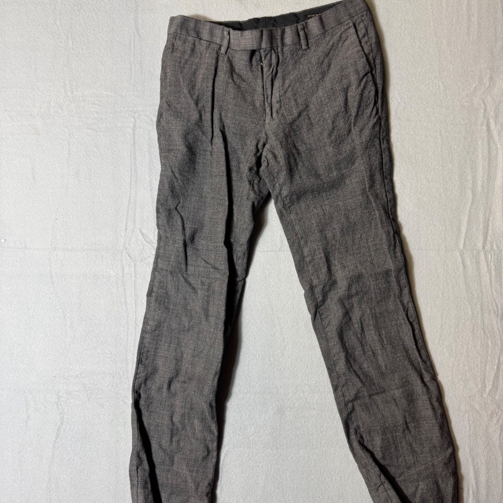 Banana Republic Modern Slim Fit Grey Wool Blend Dress Pants‎ Mens 31x32